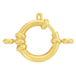 Componenti in acciaio inossidabile chiusura anello a molla 18 mm con anellini oro