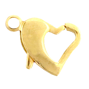 Componenti in acciaio inossidabile chiusura moschettone cuore 11mm oro