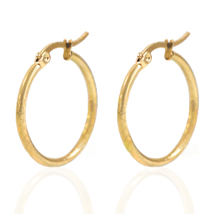 Orecchini in acciaio inossidabile 25 mm a cerchio oro