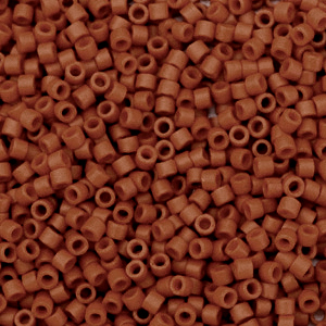 Perline Miyuki Delica 11/0 Opaque sf dyed sienna brown DB-794
