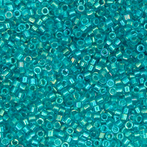 Perline Miyuki Delica 11/0 Fancy lined teal blue DB-2380