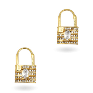 Orecchini con zirconia oro