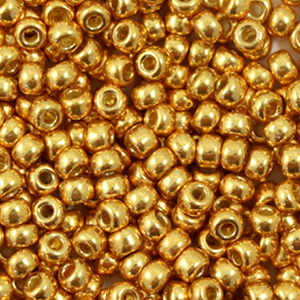 Rocailles Miyuki 8/0 Duracoat galvanized yellow gold 8-4203