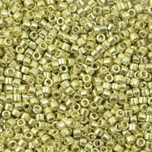 Perline Miyuki Delica 11/0 Duracoat galvanized pale soft gold DB-2502