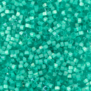 Perline Miyuki Delica 11/0 Silk satin dyed aqua green DB-1813