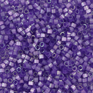 Perline Miyuki Delica 11/0 Silk satin dyed purple DB-1810