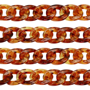 Catena in acrilico 19mm topazio marrone