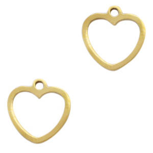 Ciondoli in acciaio inossidabile cuore oro