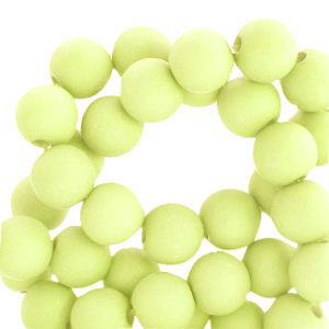 Perline in acrilico 4 mm opaca giallo chiaro