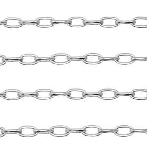 Componenti in acciaio inossidabile catena a rol&ograve; ovale anchor cable links argento