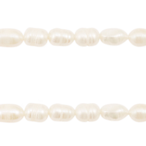 BQ Perle di acqua dolce chicco di riso 8x6mm bianco naturale