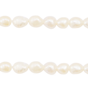 BQ Perle di acqua dolce pepita ovale 4-5x3-4mm bianco naturale