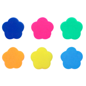 Perline di polimero fiore multicolore neon