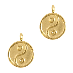 Ciondoli in acciaio inossidabile Yin & Yang oro