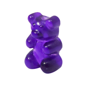 Pendenti in resina orso gommoso viola