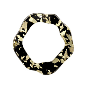 Pendenti in resina asimmetrico nero champagne