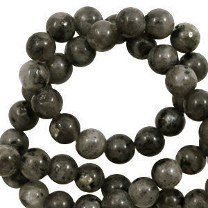 Perline in pietra naturale Labradorite 8mm antracite scuro