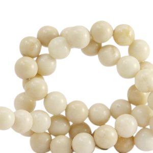 Perline in pietra naturale Calcite e Marmo 6mm beige