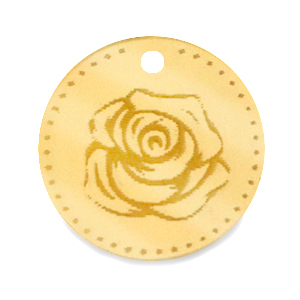 Ciondoli Plexx 20mm Fiore di nascita Giugno-Rosa oro