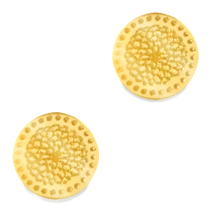 Cabochon Plexx 12mm Fiore di nascita Novembre-Crisante oro