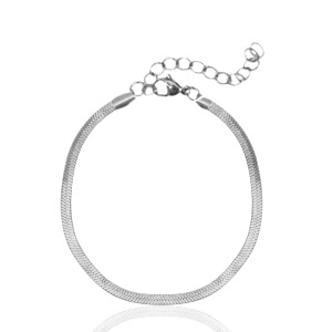 Bracciali in acciaio inossidabile catena a serpente argento
