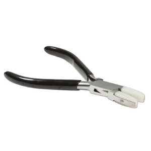 Beadsmith 
pinza a punta piatta nero-argento