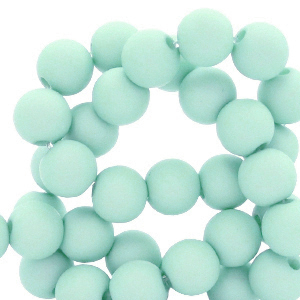 Perline in acrilico 6 mm opaca blu turchese delicato