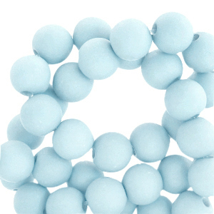 Perline in acrilico 4 mm opaca blu ghiacciato