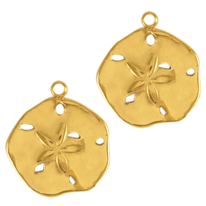 Ciondoli in acciaio inossidabile fiore oro