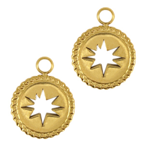 Ciondoli in acciaio inossidabile stella oro
