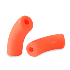Perline in acrilico tubo arancio fluo