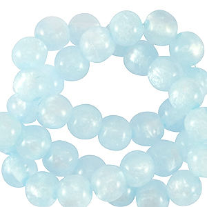 Perline Polaris 6 mm tonda Mosso blu artico