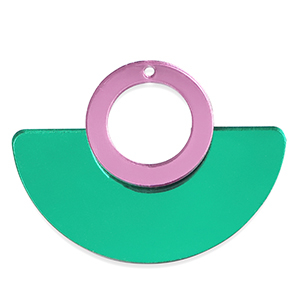 Ciondoli accattivanti verde metallico-rosa