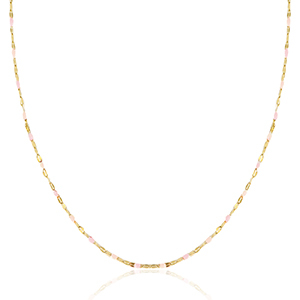 Collane in acciaio inossidabile rosa chiaro multicolore-oro