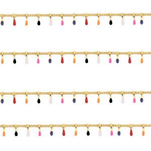 Componenti in acciaio inossidabile catena a rol&ograve; spike oro-multicolore