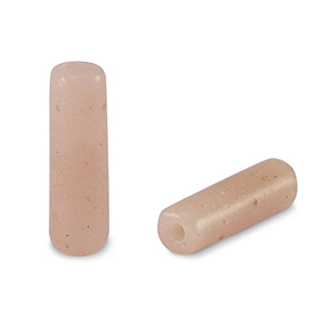 Perline in pietra naturale Quarzo Rosa tubo rosa