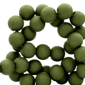 Perline in acrilico 8 mm verde sacramento