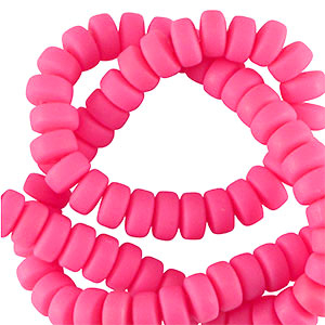 Perline di polimero rondella 7mm rosa brillante