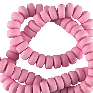 Perline di polimero rondella 7mm rosa azalea