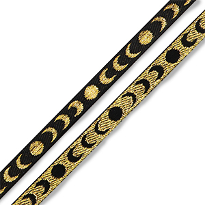 Nastro con testo lune nero-oro