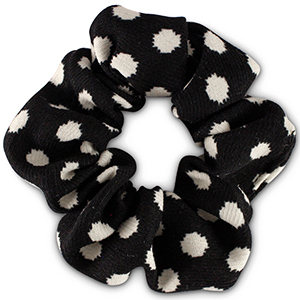 Elastici per capelli a pois nero-bianco