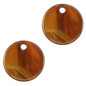 Pendenti in resina 12mm topazio marrone