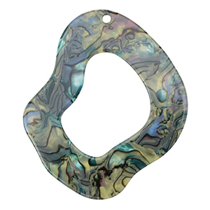 Pendenti in resina organico multicolore marmo