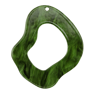 Pendenti in resina organico verde muschio