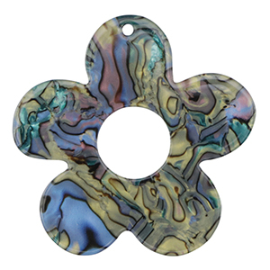 Pendenti in resina fiore multicolore marmo