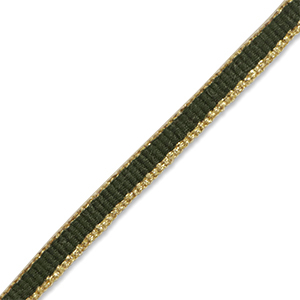Nastro verde scuro-oro