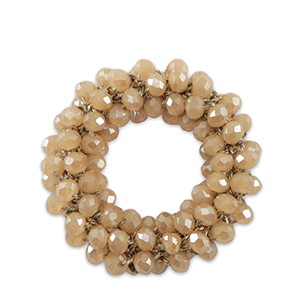 Ciondoli sfaccettati 32mm beige