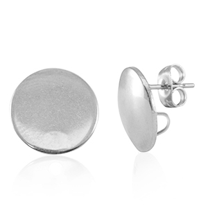 Componenti in acciaio inossidabile orecchini con anellino 15mm argento