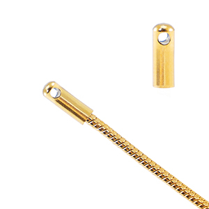 Componenti in acciaio inossidabile terminale per catena serpente &Oslash;1.7mm oro