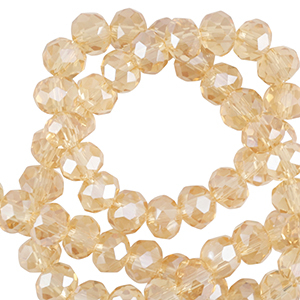 Perline sfaccettate 3x2mm rondella marigold giallo-effeto perlato